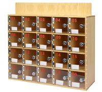 GTHTUHFD 30 Bay Wooden Cell Phone Locker With Lock Acrylic Door Storage For Schools Gyms Factories & Labsemployee Lockers For Exam Rooms & Workplaces Large Capacity,Large-20Bays