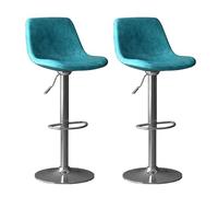 GTHTUHFD 360° Swivel Bar Stools Set Of 2 - Adjustable Height Leather Upholstered Breakfast Barstools With Back & Footrest, Modern Counter Stools For Kitchen & Restaurant