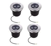 GTHTUHFD 4PCS Underground Light LED 85-265V Landscape Lights, IP67 Waterproof, Path Light, Underground Light LED, Landscape In-ground Well Lights, Decorative Spotlight,Blue-3W
