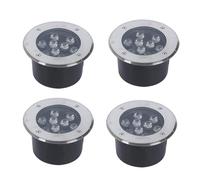 GTHTUHFD 4PCS Underground Light LED 85-265V Landscape Lights, IP67 Waterproof, Path Light, Underground Light LED, Landscape In-ground Well Lights, Decorative Spotlight,Cold White-9W