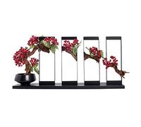 GTHTUHFD Artifical Tree Artificial Bonsai Tree Chinese Simulation Flower Art Ornament Welcome Pine Bonsai Decoration Zen Desktop Decor Artificial Tree Indoor