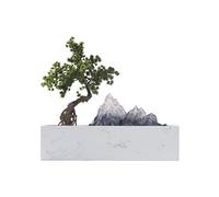 GTHTUHFD Artifical Tree Artificial Bonsai Welcome Pine Simulation Flower Potted Marble Base Mountain Landscape Office Artificial Tree For Home Decor Indoor Artificial Tree Indoor