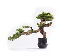 GTHTUHFD Artifical Tree Artificial Tree Bonsai Simulation Welcome Pine Classical Art Ceramic Flower Pot Simulation Leaves Home Office Living Room Decoration Artificial Tree Indoor