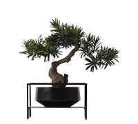 GTHTUHFD Artifical Tree Simulation Welcome Pine Tree Artificial Bonsai Fake Tree Pine Needle Leaf Ceramic Flower Pot Metal Frame Artificial Trees For Home Decor Artificial Tree In