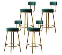 GTHTUHFD Bar Stools Set Of 2 For Kitchen Counter Modern Barstools Bar Kitchen Dining Cafe Chair Counter Height Bar Chairs With Back Tall Barstools Kitchen Island Stools Lounge Kitchen,Green-65cm