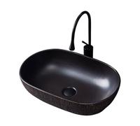 GTHTUHFD Bathroom Sink Antique Wash Basin Ceramic Countertop Wash Basin Bathroom Hotel Single Basin Home Creative Retro Art Basin Bathroom Sink Vessel,B