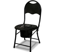 GTHTUHFD Bedside Commode Chair, Portable Camping Toilet Chair with Backrest,Lightweight Foldable,for Pregnant Women/Elderly/Disabled People