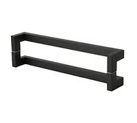 GTHTUHFD Black Stainless Steel Push Pull Door Handle Back to Back for Glass Doors Double Side Door Handle,Black-Hole Pitch 22.6 in