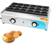 GTHTUHFD Burger Maker Machine Commercial Electric Heating Cake Maker Griddle, 18 Hole Egg Burger Machine, Omelette Maker Non-Stick, For Cooking Healthy Fried Eggs Burger Omelette