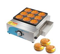 GTHTUHFD Burger Maker Machine Egg Burger Machine, Stainless Steel Pancake Maker, Commercial Heating Cake Maker, 50-300℃ Temperature Control Rapid Heating