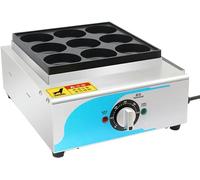 GTHTUHFD Burger Maker Machine Red Bean Cake Machine, 9 Hole Egg Burger Machine With Easy Clean Non Stick Coating & Cool Touch Handles, For Cooking Healthy Fried Eggs Burger Omelet