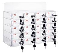 GTHTUHFD Clear Acrylic Cell Phone Storage Locker With Keys - Secure Nizer Cabinet For Classroom Office Exam Use Portable Ideal For Student & Employee Use,20 slots