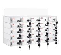 GTHTUHFD Clear Acrylic Cell Phone Storage Locker With Keys - Secure Nizer Cabinet For Classroom Office Exam Use Portable Ideal For Student & Employee Use,25 slots