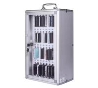 GTHTUHFD Clear Acrylic Phone Lockerwallmount Cell Phone Storage Cabinet With Combination Lock20 Slots For Secure Phone Managementtransparent Lock Box For Offices & Schools,Silver-4US