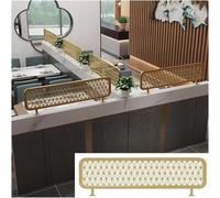 GTHTUHFD Dividers For Dining Areas Gold Countertop Screen Partition For Office Restaurant Hotel Glass Restaurant Partitions,A-30x90cm/11.81x35.43in