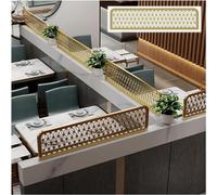 GTHTUHFD Dividers For Dining Areas, Hollow Out Restaurant Table Top Separator Dining Space Divider Glass Restaurant Partitions,Gold-a-70cm