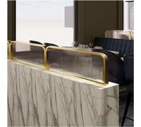 GTHTUHFD Dividers For Dining Areas Restaurant Countertop Desk Divider Striped Glass Restaurant Low Fence Glass Restaurant Partitions,Gold-a-30x50cm