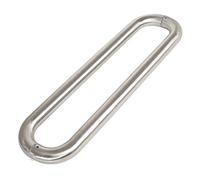 GTHTUHFD Door Handle Modern Sliding Barn Pull, Large Front Door/Shed Doors/Bathroom Door Push Pull Bar Handle, Double Side Mounted Interior Exterior Door Handles,Silver-120cm