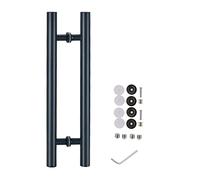 GTHTUHFD Door Pull Handle Sliding Barn Door Handle Round Door Pull Push Handle White/Black/Drak Grey/Gold, Double-Sided Gate Handle Pull for Shower Glass Door, Barn Door & Sl,#3-Long 60cm/23.6 inch