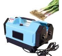 GTHTUHFD Electric Garlic Cutter Machine - Double Head Root & Beard Remover For Garlic & Onions - Efficient Garden Tool For Easy Vegetable Prep,Blue