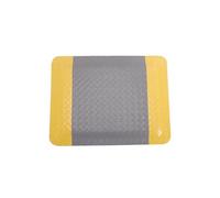 GTHTUHFD Ergonomic Anti-Fatigue Mat For Workshops & Labs, Safety Support Floor Mat With Yellow Border, 60X100Cm, Blue - Perfect For Standing Comfort At Workstations,Grey-60X80CM