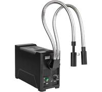 GTHTUHFD Fiber Optic Microscope Illuminator with Dual Gooseneck, Halogen Bulb, AC85-265V, 550mm Optical Fibre, Adjustable Brightness and Aperture