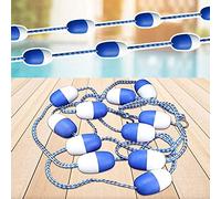 GTHTUHFD Floats Pool Floating Barrier Floating Pool Divider Rope 10Ft 20Ft 30Ft, Pool Lane Divider Floats With 2 Hooks, Safety Pool Division Cordon, Blue White Pool Buoy Kit,L2m/6.56ft