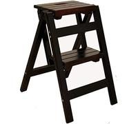 GTHTUHFD Folding Wooden Step Stool For Adults Portable 2 Step Ladder Chair For Home Multi Functional Solid Wood Family Stool Compact And Easy To Store