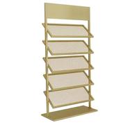 GTHTUHFD Freestanding Multi-Tier Display Stand With Adjustable Shelves For Floor And Wall Coverings,Gold-60cm/23.6in