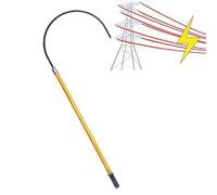 GTHTUHFD High-Voltage Insulated Rescue Hook, Rescue Hook, Insulated Pole, Electric Safety Pull Rod Against Electric Shock For Emergency Equipment In Case Of Power Failure, With An,Yellow-1.5m/4.9ft