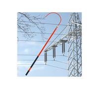 GTHTUHFD High-Voltage Rescue Hook With 3, 5, 6, 10 Foot Long Epoxy-Insulated Pole, Insulated Rescue Hook 10 Kv 35 Kv 110 Kv For Electric Shock Protection, Electric Vehicles, Elect,Red-2M/78.7IN/6.5FT