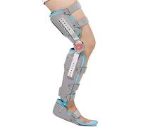 GTHTUHFD Hinged Knee Foot Support Brace, Adjustable Post Op Knee Support Orthosis Immobilizer Protector, Full Leg Stabilizer Knee Orthosis Splint,Right-L/Large,Right-sSmall