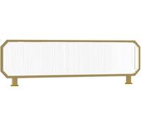 GTHTUHFD Iron Dividers For Dining Areas, Countertop Screen Partition Low Fence,11.8In High Glass Restaurant Partitions,Gold-a-4pcs-39.3x11.8in