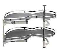 GTHTUHFD Kitchen Organizer Pull Out Cabinet Organizer, 2 Tier Swing Heavy Duty Blind Corner Drawer Basket With Non-Slip Trays And Soft Close For 36 Inch Kitchen Cabinets,A-pull out left