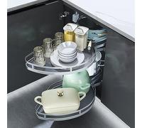GTHTUHFD Kitchen Storage Rack, Blind Corner Cabinet Pull Out, Swing Left, 2 Tier Tray Organizer,800Cabinte,900CABINTE