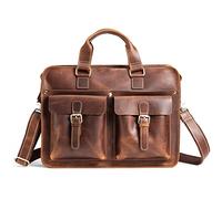 GTHTUHFD Large Leather Briefcase Bag Laptop Handbags Computer For Men Male For Business Travel