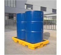 GTHTUHFD Leak-Proof Modular Spill Containment Platform - Robust Plastic Spill Containment Pallet For Drums, Ideal For The Safe Storage And Management Of Leaking Liquids,Yellow-130x68x15cm