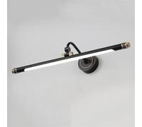 GTHTUHFD Led Bathroom Vanity Light Bar Adjustable Mirror Front Lamp, 90° Rotation Vanity Wall Sconce Makeup Lighting Fixture, Washroom Dressing Table Mirror Cabinet Vanity Li,Svart-6000K-49cm