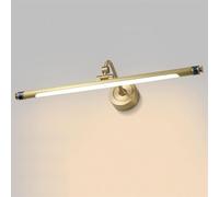 GTHTUHFD Led Bathroom Vanity Light Bar Adjustable Mirror Front Lamp, 90° Rotation Vanity Wall Sconce Makeup Lighting Fixture, Washroom Dressing Table Mirror Cabinet Vanity Li,Copper-3000K-81cm
