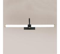 GTHTUHFD Led Copper Vanity Mirror Lamp Linear Bathroom Lighting Fixture, Long Strip Bath Vanity Sconce Makeup Light, Modern Mirror Front Lamps For Dressing Table Mirror Cabin,Svart-4000K-59cm