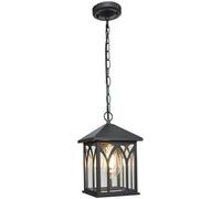 GTHTUHFD Led Modern Chandelier Lamp, Personality Square Aluminum Metal Outdoor Pendant Light Fitting Glass Lantern Ip54 European V Intage Retro Hanging Lamp,Chandelier Ceilin,Black
