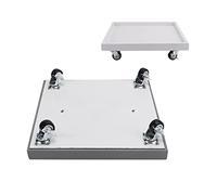 GTHTUHFD Lockable Wheeled Planter Caddy, Rolling Garden Pot Trolley For Small Potted Plants, Easy-Move Square Dolly Stand, White - Perfect For Indoor/Outdoor Use,White-18x18cm