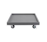 GTHTUHFD Lockable Wheeled Planter Caddy, Rolling Garden Pot Trolley For Small Potted Plants, Easy-Move Square Dolly Stand, White - Perfect For Indoor/Outdoor Use,Grey-22x22cm