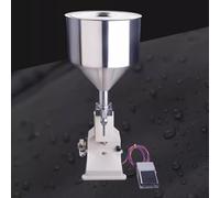 GTHTUHFD Manual Liquid Filling Machine, Pneumatic Paste Filling Machine, Bottle Filling Machine Stainless Steel, Adjustable Bottle Filler Machine With Hopper,10