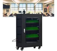 GTHTUHFD Mobile Phone Charging Cabinet Secure Usb Charging Cart With Wheels 12Slot Locker For Cell Phones Rechargeable Charging Station With Combination Lockblack,Black-60Slots