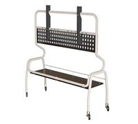 GTHTUHFD Mobile Tv Stand With Lockable Wheels, Height Adjustable Rolling Cart With Av Shelf, Universal Floor Mount For Bedroom, Living Room, Office - Silver, 120X35X90Cm,White-120x35x90cm