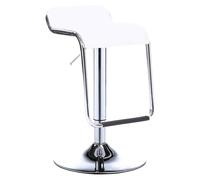 GTHTUHFD Modern Adjustable Height Barstool Chair With Low Back Swivel Pu Leather Seat Gas Lift 60 80Cm Stylish Counter Stool For Home Or Kitchen,White