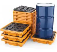 GTHTUHFD Modular Spill Containment Platform - Stackable Paint Bucket Drip Tray For Laboratories And Industrial Applications, Drum Rack Pallet, Large Capacity 120 X 120 X,Yellow-67x67x15cm