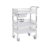 GTHTUHFD Multifunctional Portable Utility Cart, Pink - Versatile Home & Catering Trolley, Heavy-Duty Storage Solutions For Vehicles & Events,Bianco-M