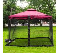 GTHTUHFD Patio Umbrella Mosquito Netting, Polyester Mesh Net Screen Universal For Outdoor Market Table Umbrellas & Cantilever Offset Hanging Umbrella,White,300X300X230Cm,Black-300x300x230cm